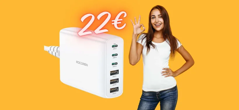 Caricatore USB multiplo da 100W in TRIPLO SCONTO ora è tuo a 22€