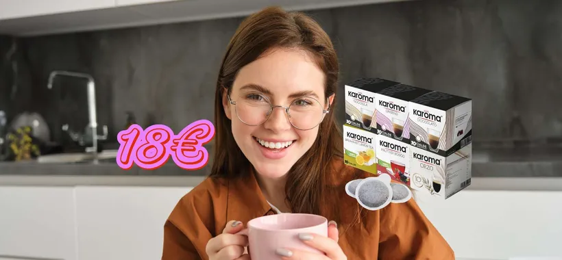 Mix 60 Cialde 6 Gusti Karoma a soli 18€ con coupon Amazon