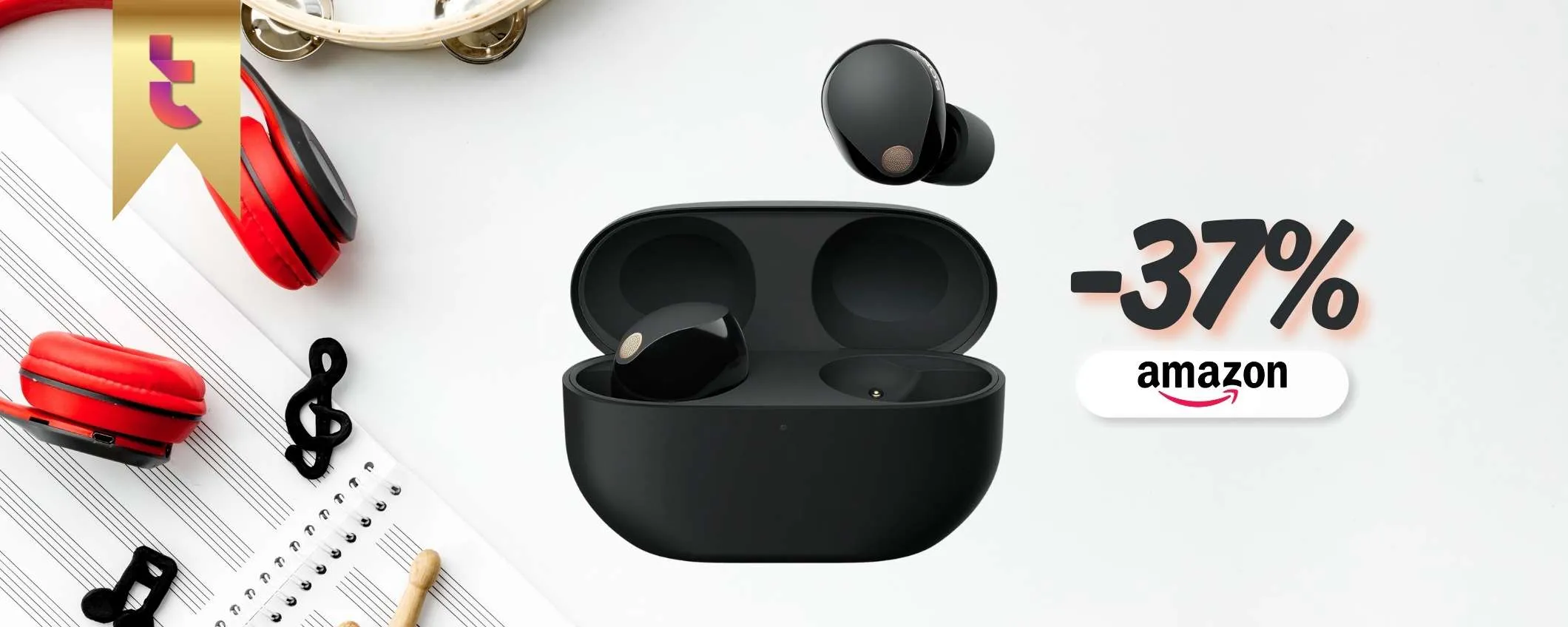 Audio da sogno per 24h con le Sony WF-1000XM5, cancellazione inclusa