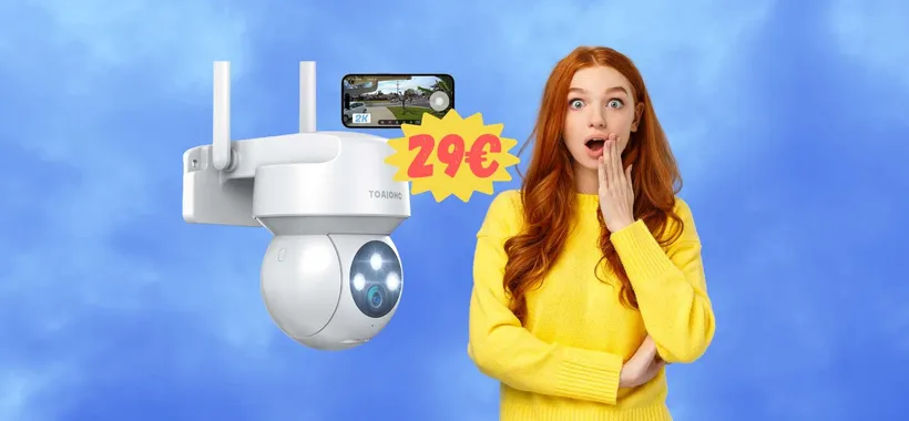 Videocamera di sicurezza WiFi impermeabile a SOLI 29€ su Amazon