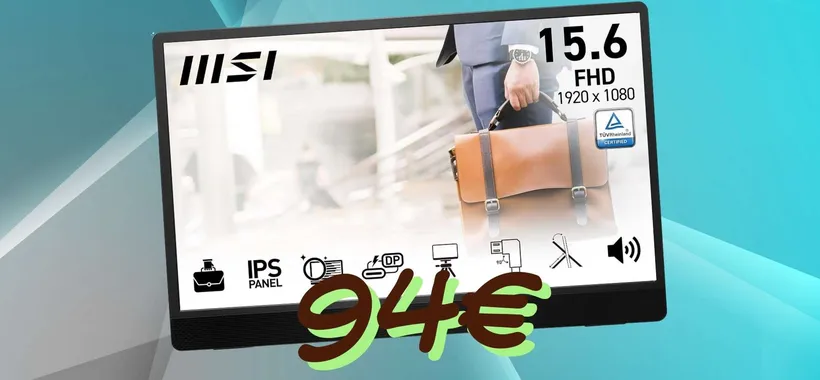 Stessa efficienza anche fuori casa con il monitor portatile MSI Pro a soli 94€