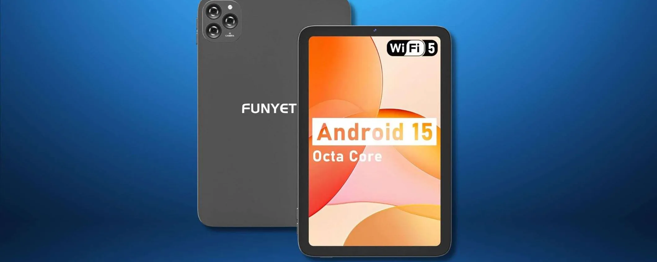 Tablet Android 15 a 59,99€: 10 pollici, 8GB RAM e 128GB con doppio sconto del 50%