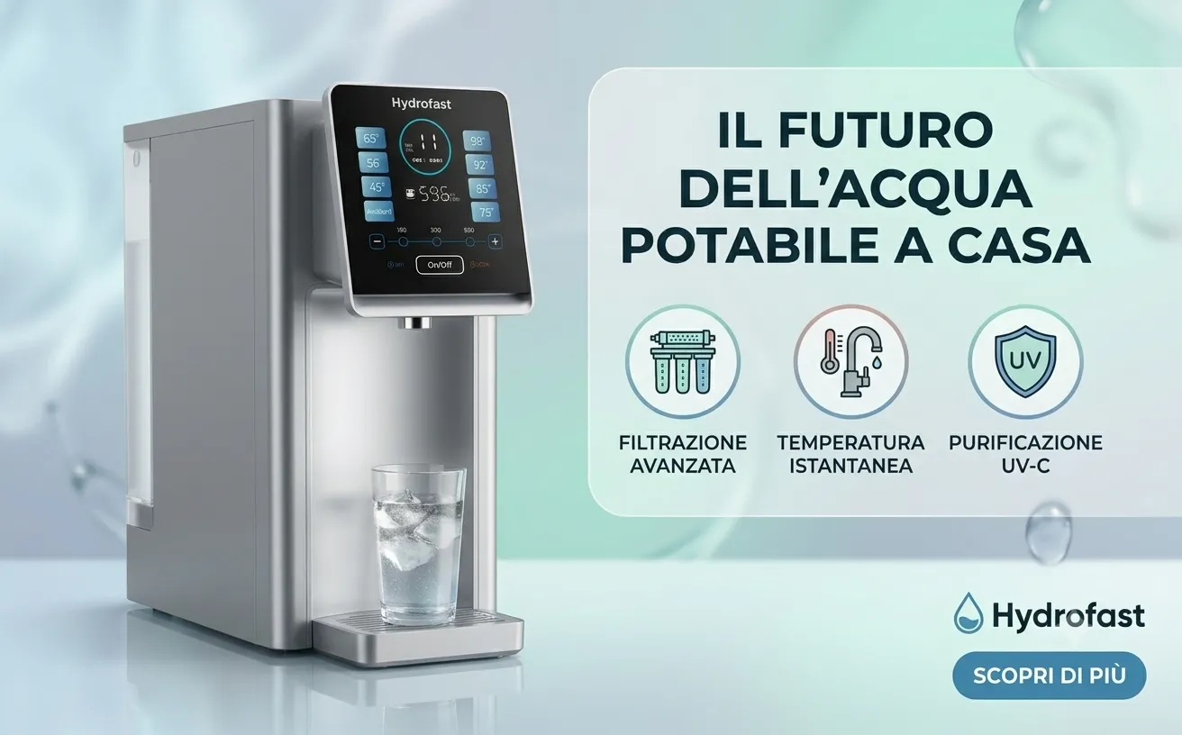 Hydrofast W100 recensione: il purificatore d'acqua che vuole sostituire caraffa, bollitore e bottiglie