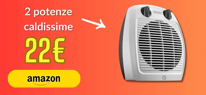 Inverno caldissimo con questo Termoventilatore: soli 22€ su Amazon