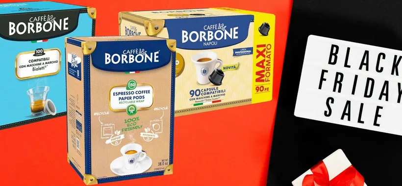 Caffè Borbone in cialde e capsule MEGA SCORTE: prezzi SHOCK da Black Friday