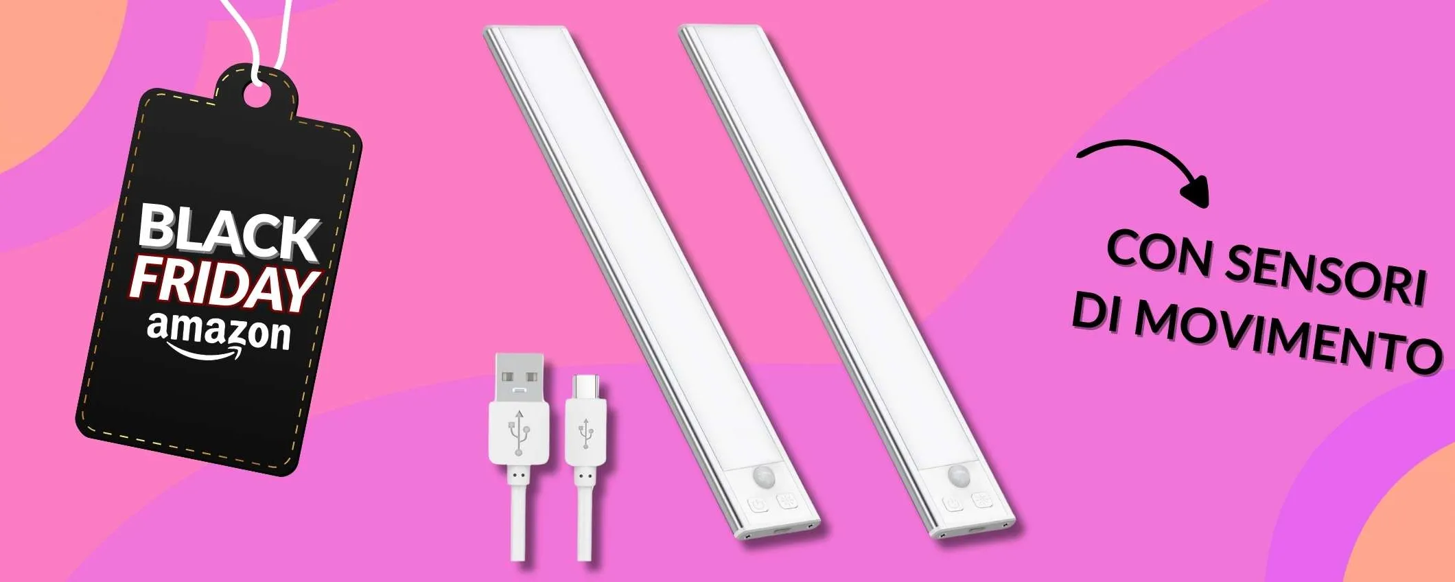 Barre luminose LED: illuminazione personalizzabile e costa poco (2pz)