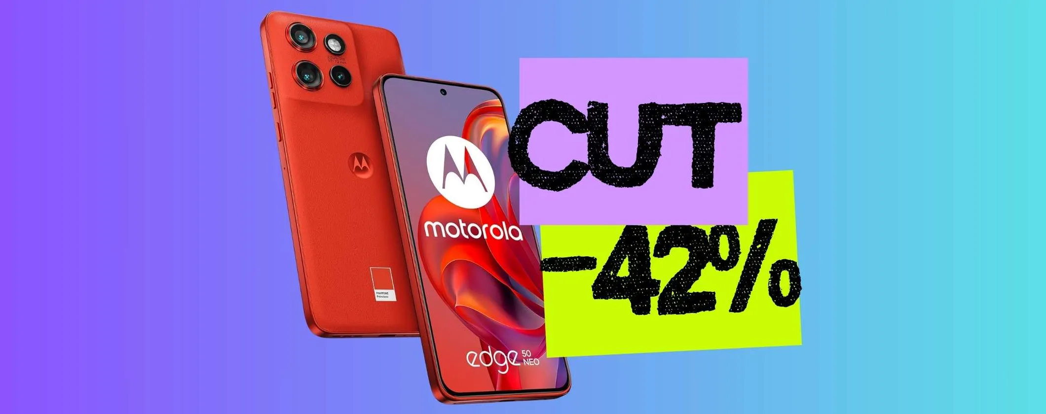 Motorola edge 50 neo da 256GB è uno dei migliori medio gamma (-42%)