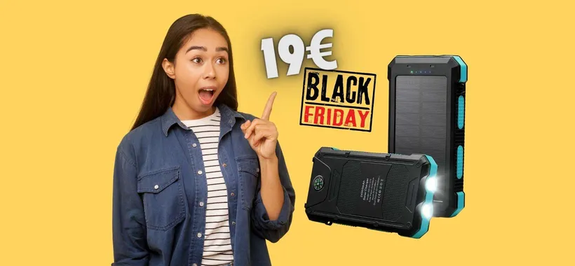 Power bank con batteria solare che non si scarica mai (-60%)