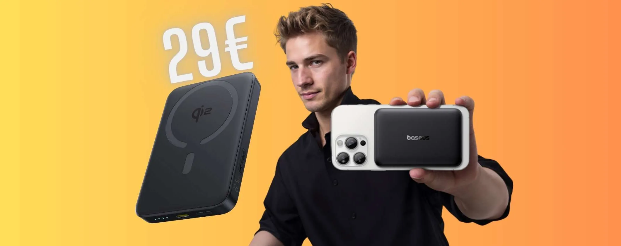 Power Bank MagSafe da 10000mAh con porta PD veloce oggi tuo a 29€