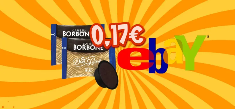 Le Capsule Caffè Borbone A Modo Mio a 0,17€ col Cyber Monday eBay