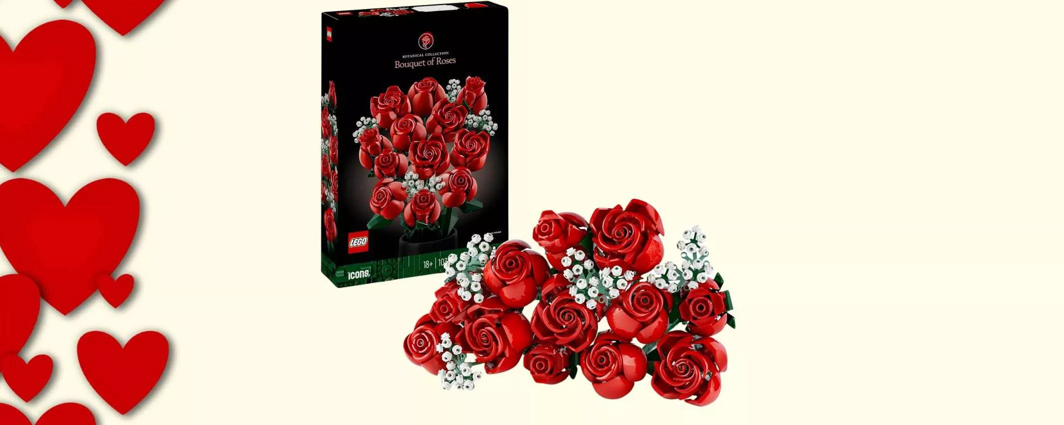 LEGO Icons 10328 Bouquet di Rose Set Fiori Finti per Adulti Decorazione  Casa Idea Regalo per Lei o Lui Collezione Botanica