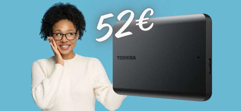 SOLO 52€ per l'Hard Disk esterno Toshiba da 1TB? Tutto vero su Amazon!