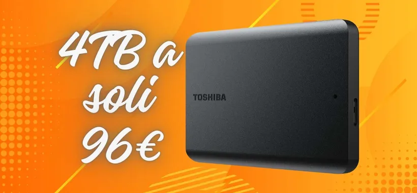 Toshiba CANVIO BASICS da 4TB in SCONTO al 40%, super OCCASSIONE