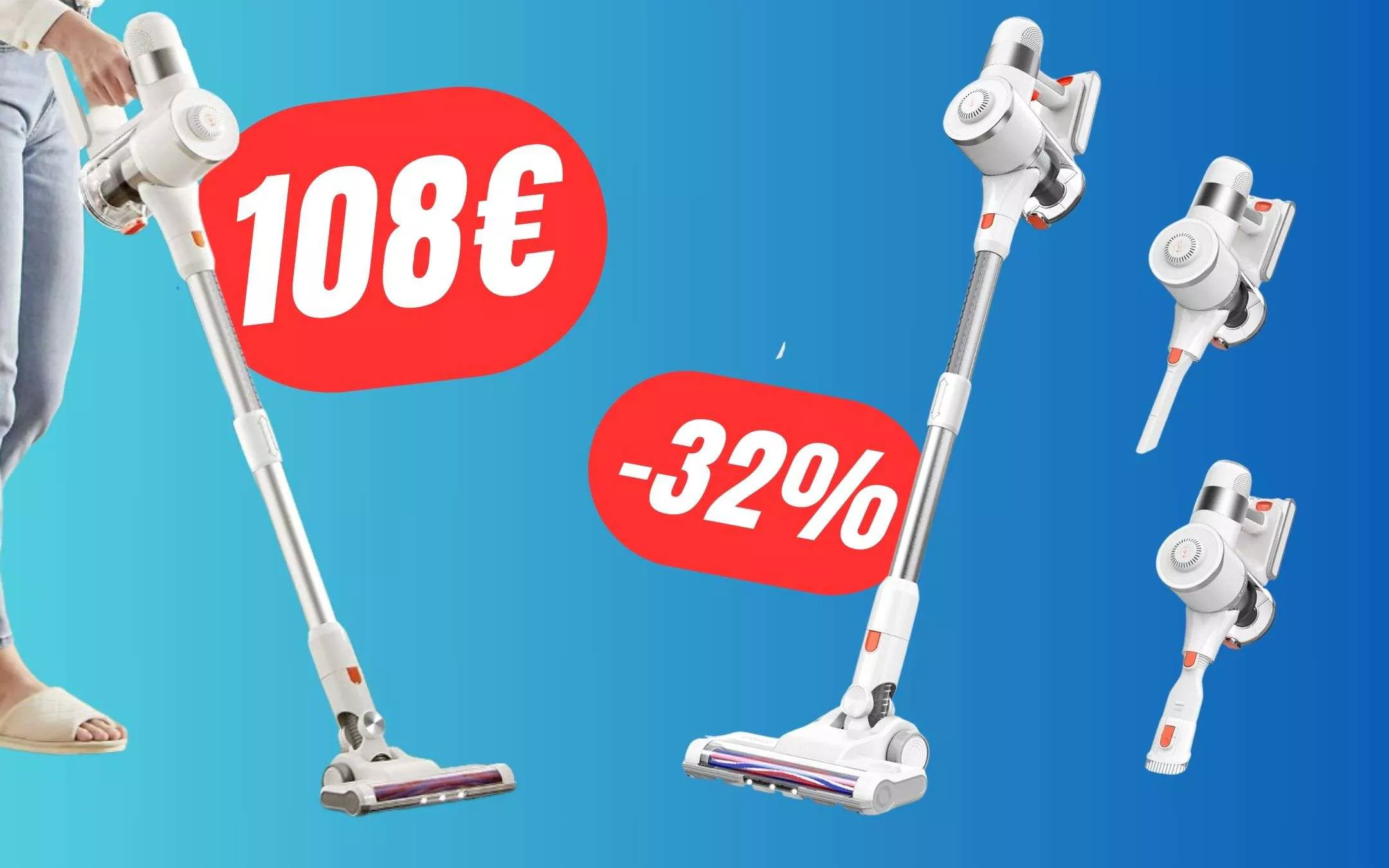 L'Aspirapolvere senza fili da 400W CROLLA del 32% su !