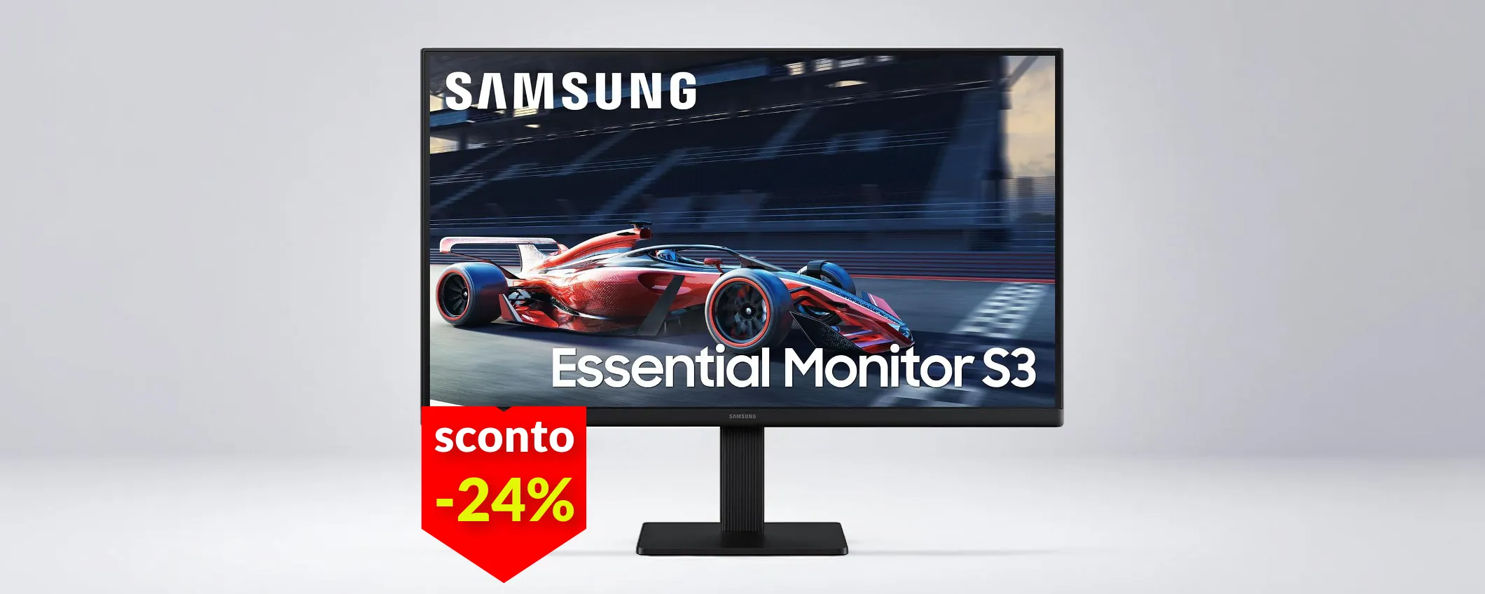 Monitor FullHD Samsung 24'' a prezzo stracciato: solo 89€, con Modalità Gioco
