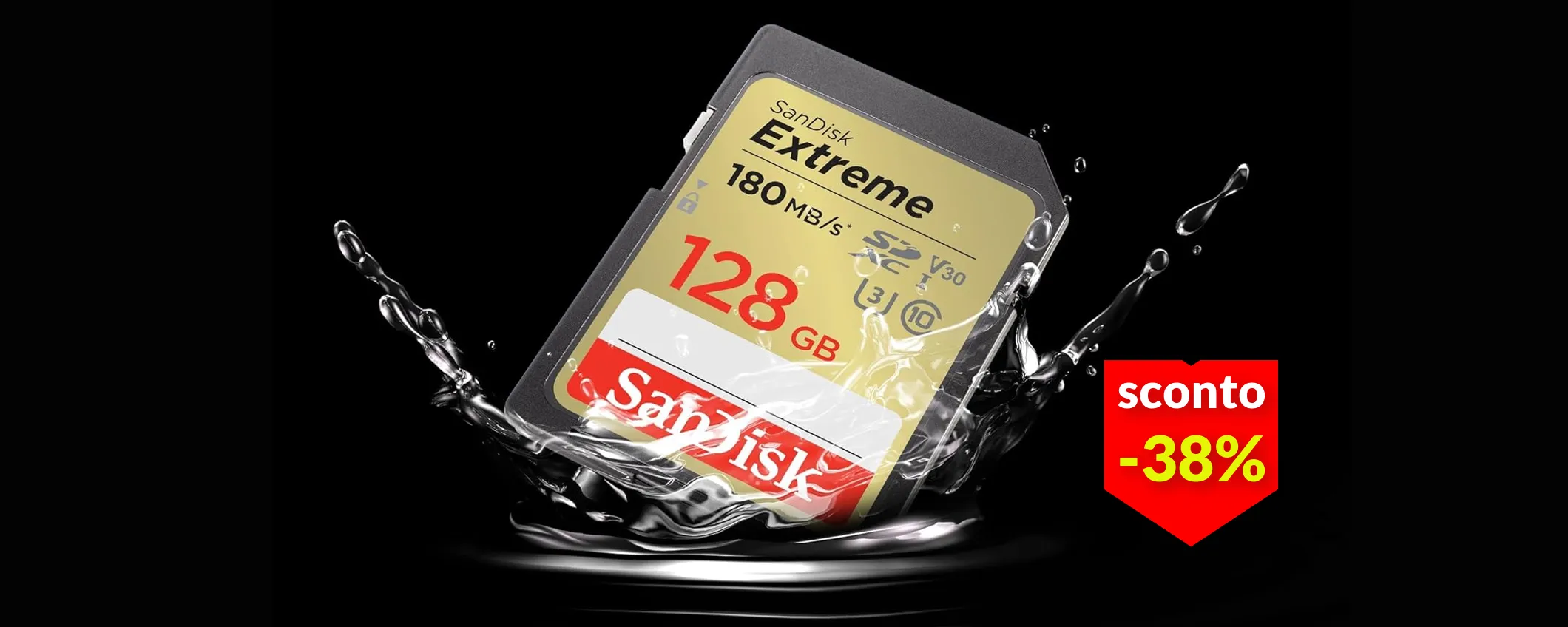 Mai vista a questo prezzo: scheda SD Sandisk in sconto a 25€, super resistente