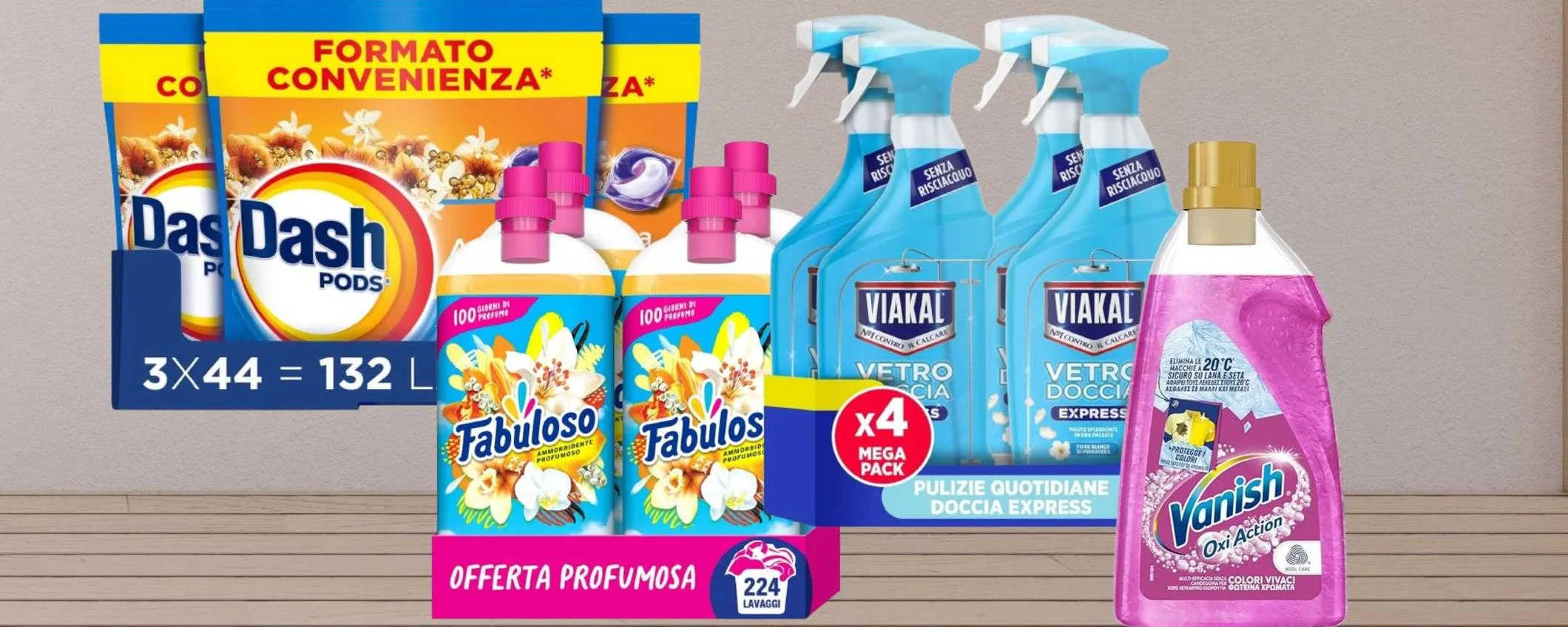 Dash, Swiffer, Lenor, Fairy, Vanish e altri: MEGA SCORTE Amazon da 6,79€