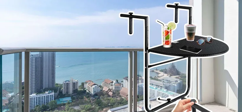 Tavolino pieghevole da balcone: l'offerta LAMPO su Amazon da non perdere