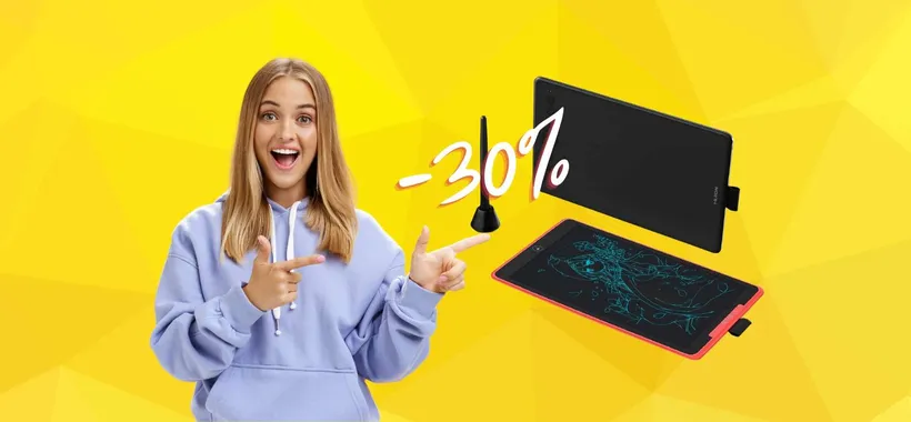 Tavoletta grafica per Windows, Mac e Android con COUPON del 30%
