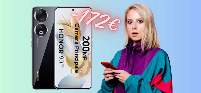 HONOR 90 5G con doppia Sim, 12/512GB e camera da 200 MP (-172€)