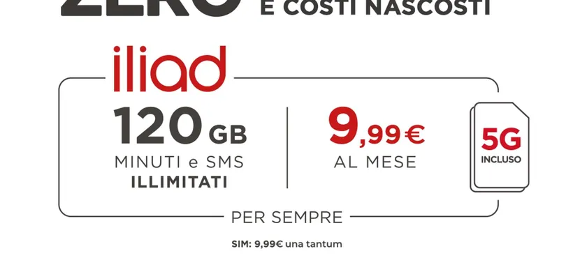 Iliad Giga120: Ritorna la PROMO con 120GB a 9,99€