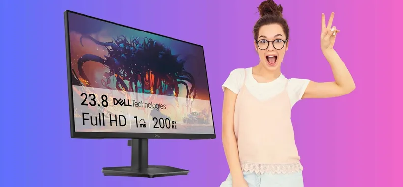 Monitor Gaming Dell da 24 pollici con pannello Fast IPS da 200Hz a soli 95€