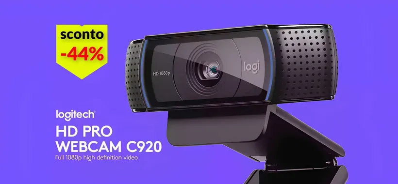 Qualità professionale per la webcam FullHD Logitech in sconto a 58€