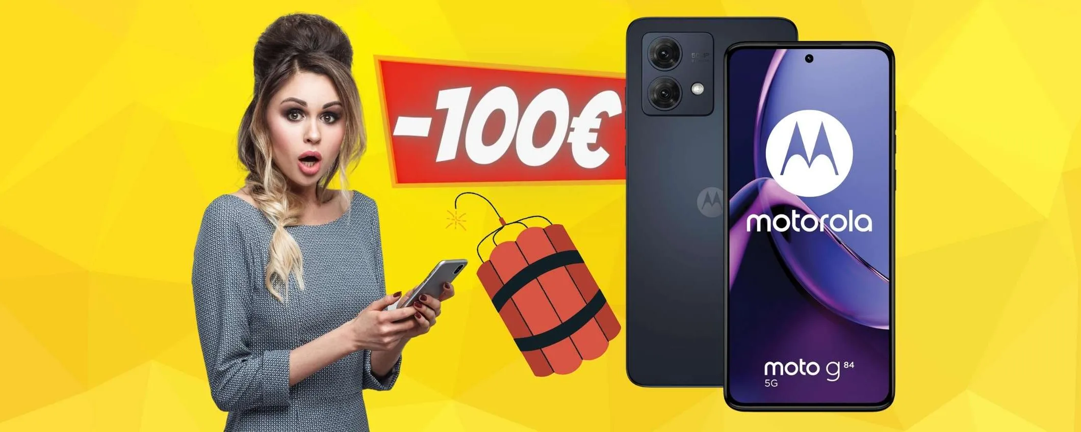 Motorola moto g84 5G da 256GB a 100€ in MENO: PAZZIA PURA su Amazon