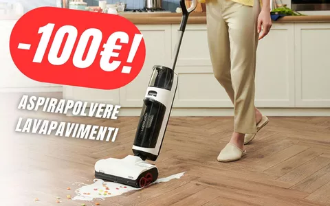 FOLLE SCONTO di 100€ per l'Aspirapolvere Lavapavimenti senza fili!