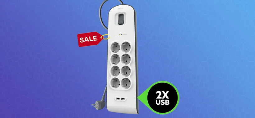 Multipresa Belkin con USB e sistema anti sovraccarico in offerta (-35%)