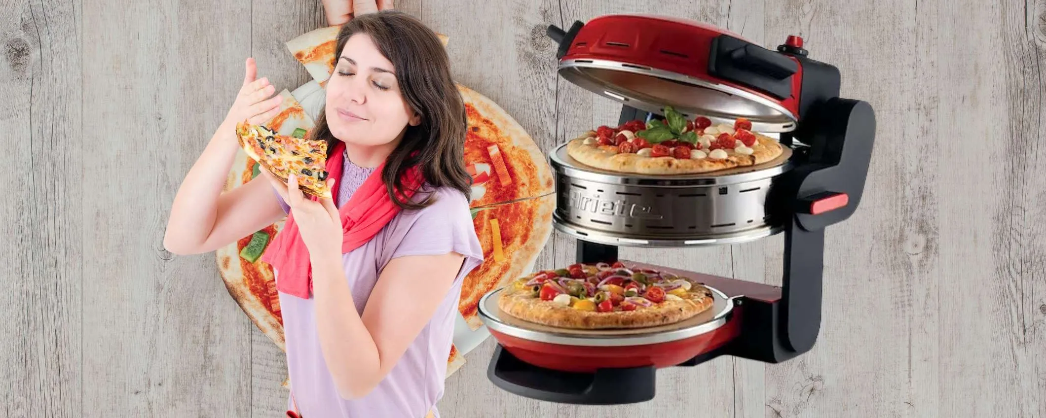 Forno elettrico Ariete per cuocere 2 pizze insieme in soli 4 minuti