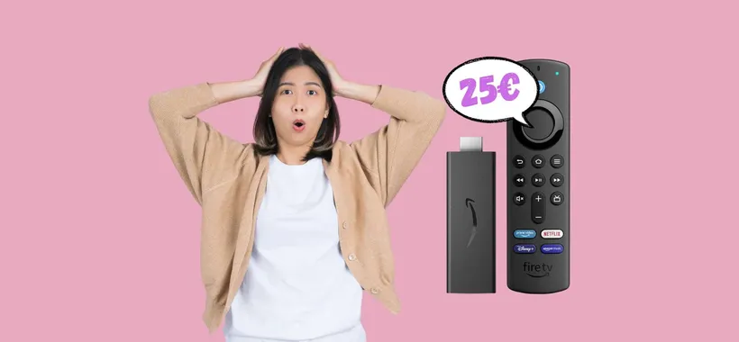 Amazon Fire TV Stick con telecomando vocale Alexa a SOLI 25€