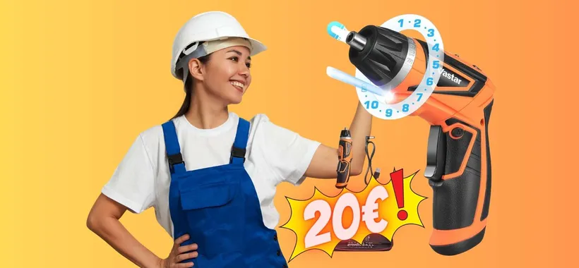 Mini trapano avvitatore a batteria tuo a 20€ con il COUPON del 30%