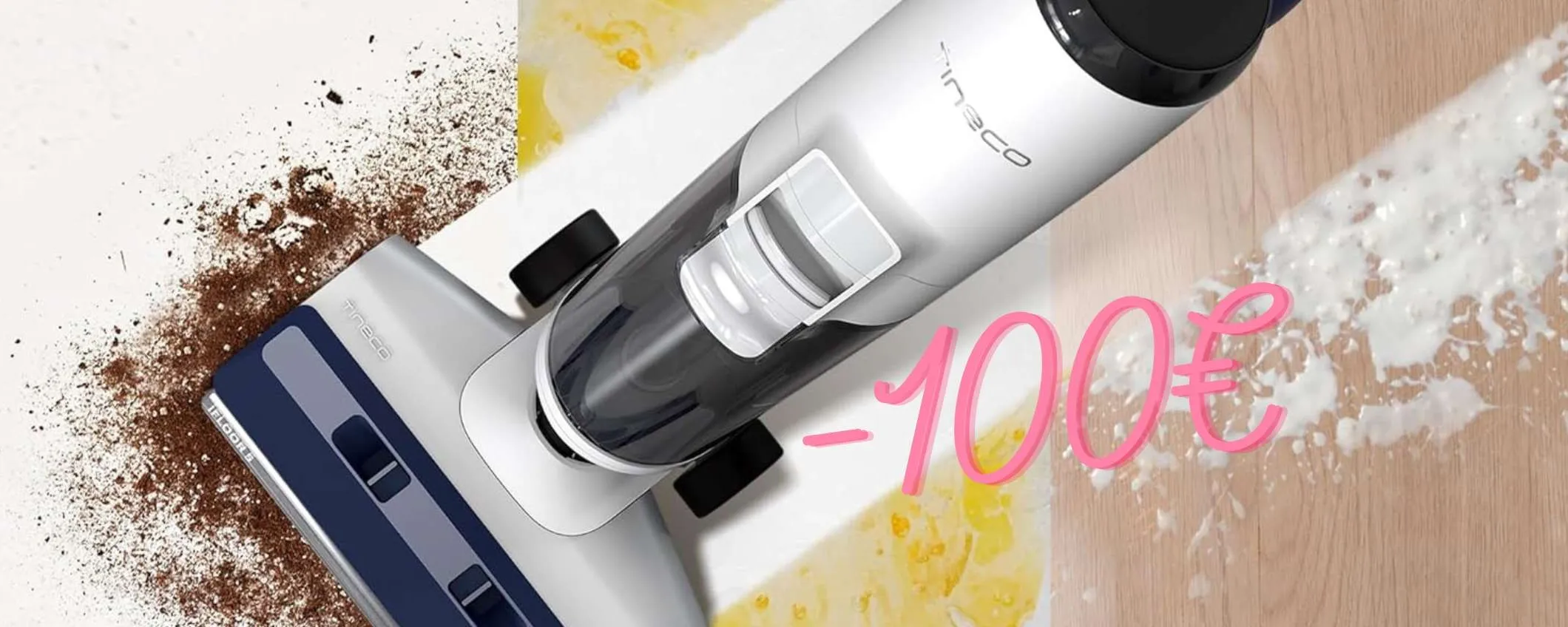 Tineco iFLOOR 5 Breeze: potentissimo aspirapolvere e lavapavimenti in maxi sconto