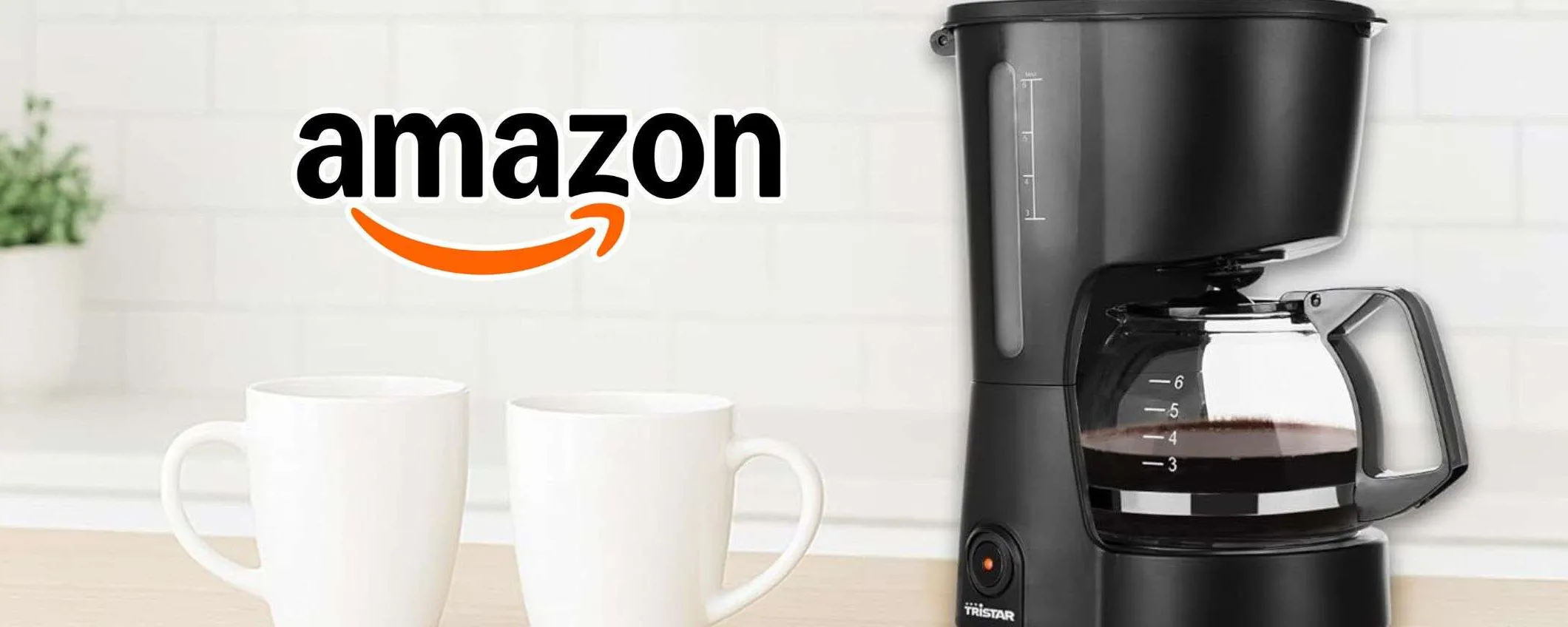 Macchina da Caffè Tristar in promo SHOCK a 15,49€: 6 tazze pronte e funzione mantieni caldo