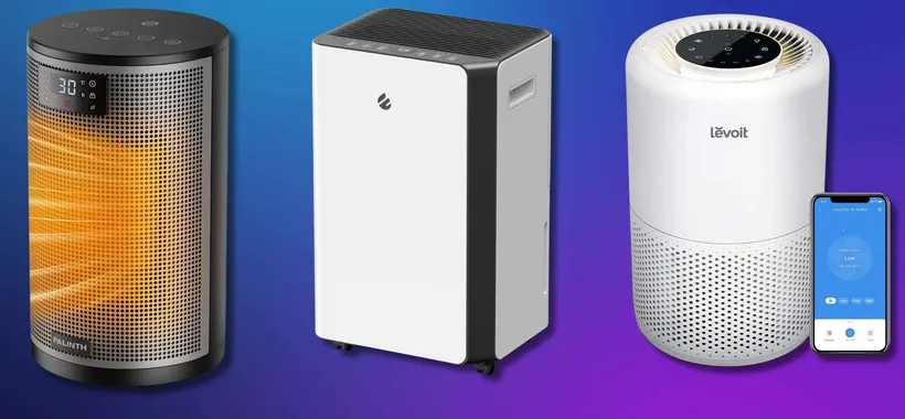 Purificatore d'aria, termoventilatore e deumidificatore: trio d'offerte per la casa pazzesco su Amazon