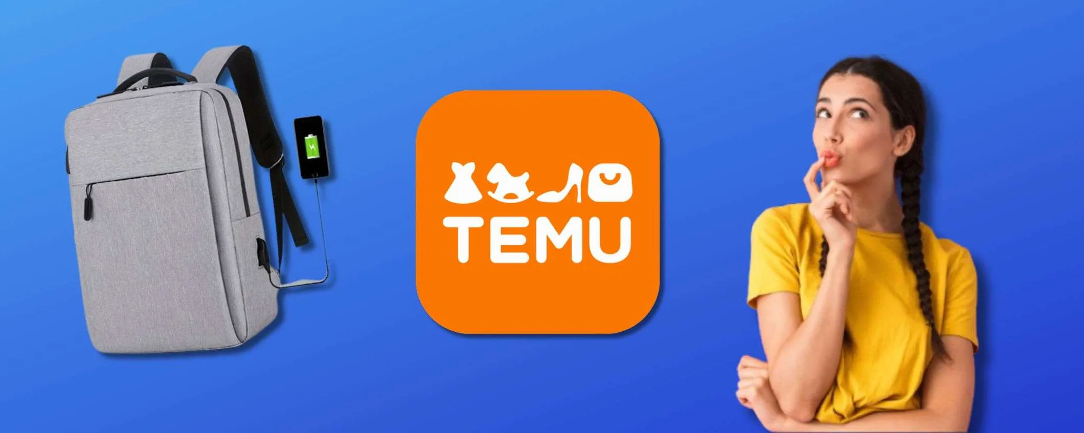 Porta tutto con te nel comodo ZAINO tech a 5 EURO su TEMU