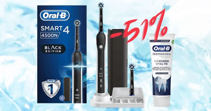 OFFERTA A TEMPO per il MIGLIORE spazzolino elettrico: Oral-B Smart 4