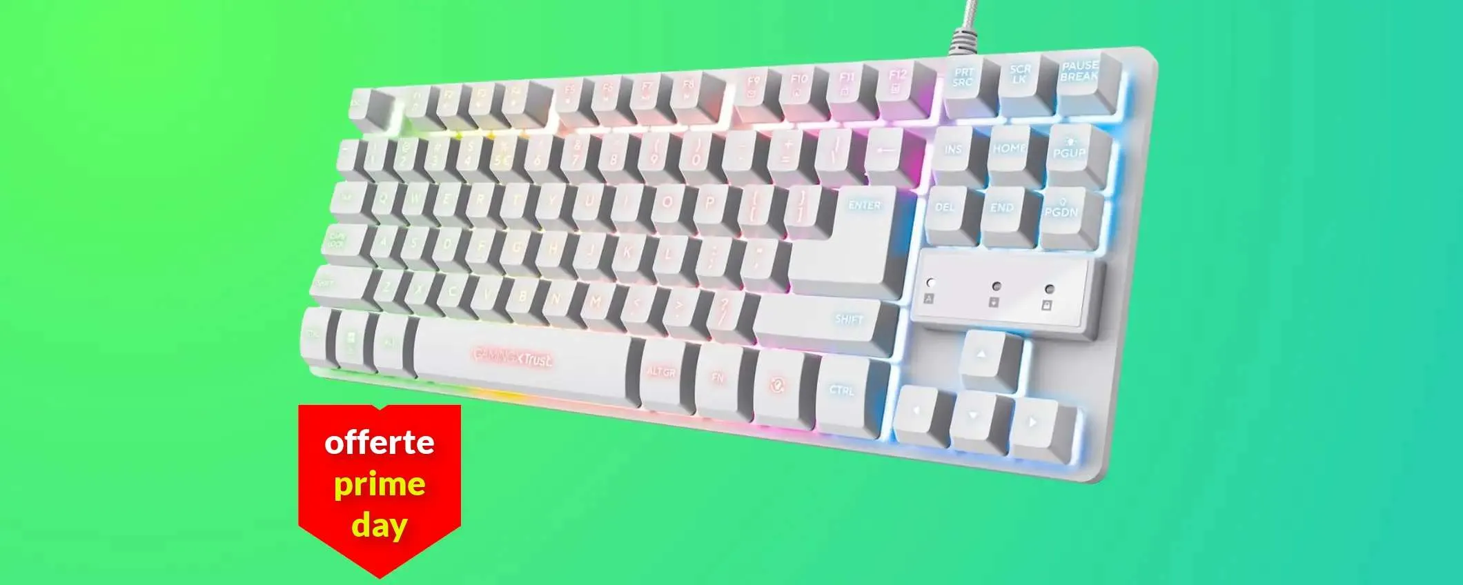 Tastiera gaming salvaspazio ad appena 18€ con le Offerte Prime Day