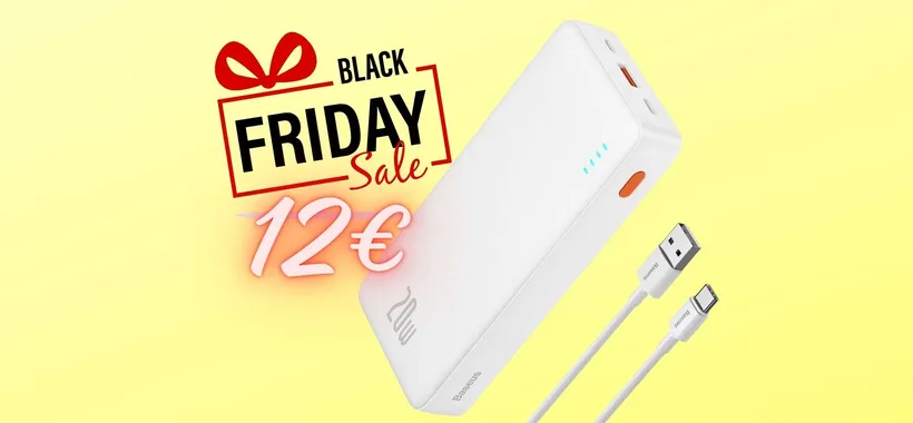 Power Bank da 20000mAh con ricarica rapida da 20W e 2 uscite tuo a 12€