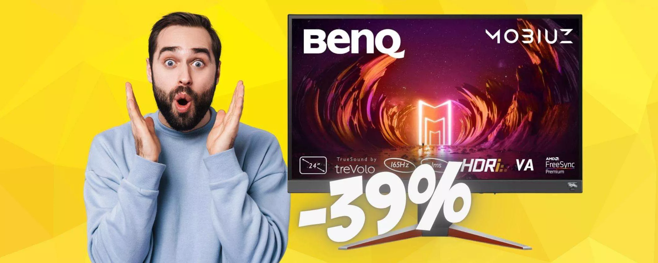 BenQ: monitor gaming a 165Hz con 23€ al mese SENZA INTERESSI