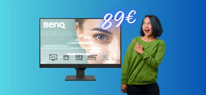 BenQ: monitor gaming da 24" con protezione per gli occhi a SOLI 89€