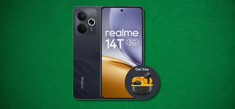 realme 14T 5G a 249,99€: smartphone completo con 256GB e cuffie T200 Lite incluse