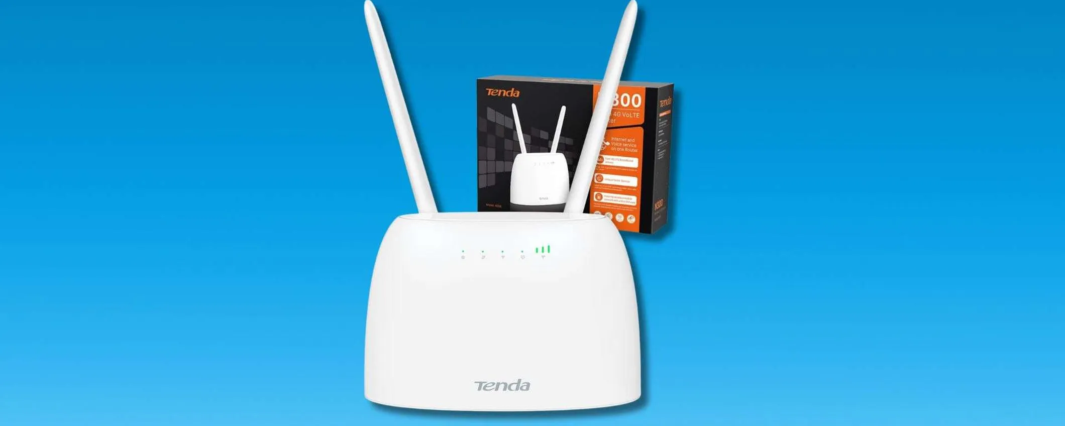 Tenda 4G06 a 44,49€: router 4G con SIM e VoLTE, semplice e veloce con il 36% di sconto