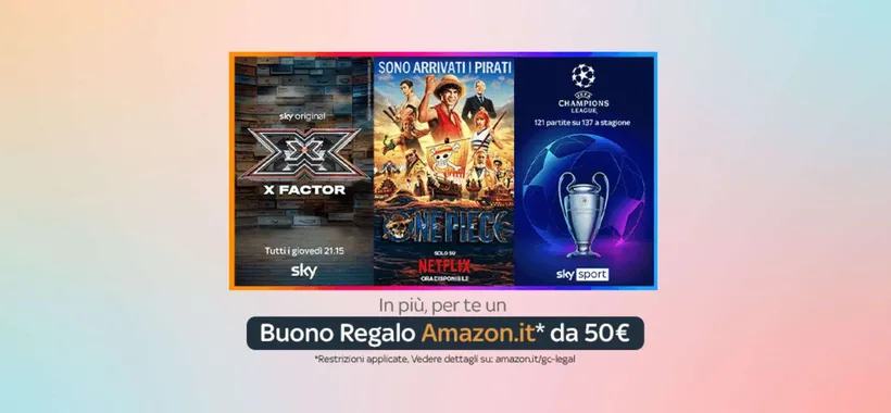 Partono le superofferte SKY: e ricevi anche un buono Amazon da 50€