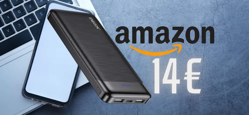 Mai più la batteria scarica con questo Power Bank leggero e potente a 14€