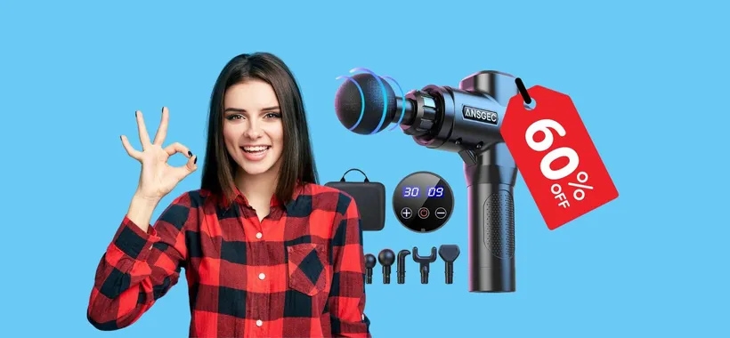 Pistola massaggiante professionale con display LED al 60%