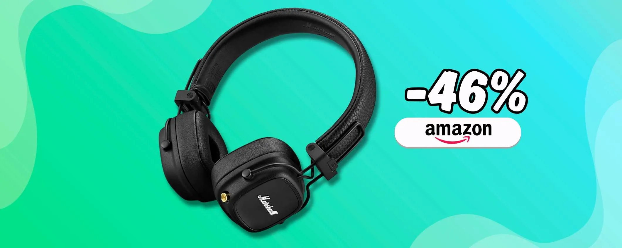 Crolla il prezzo delle Marshall Major IV, iconiche cuffie On Ear su Amazon