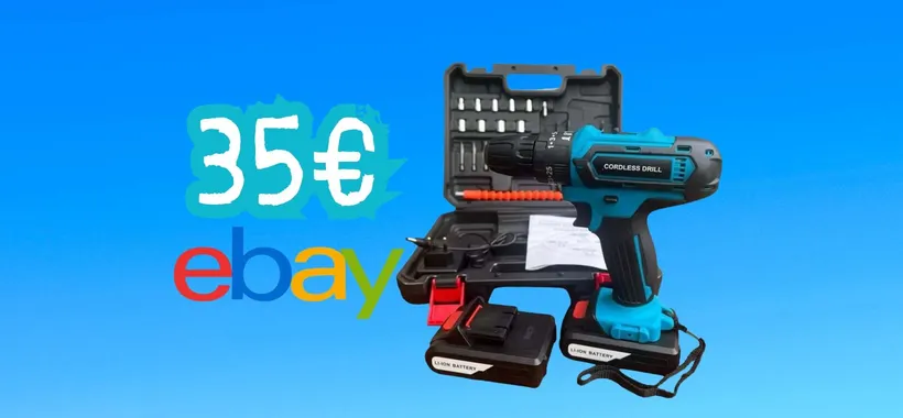 Fai da te facile con questo trapano avvitatore a batteria accessoriato a 35€