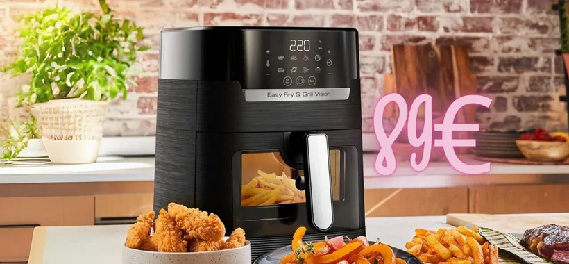 Friggitrice ad aria Moulinex per 6 persone e con 8 programmi (89€)